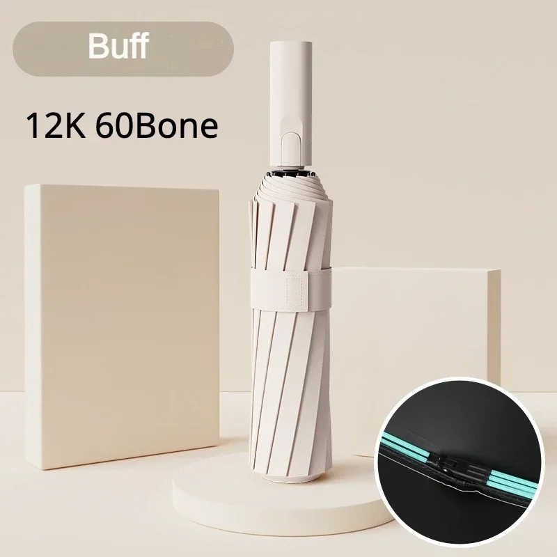 Paraguas refuerido de 80 huesos súper fuerte a prueba de viento con pliegue automático para hombres, paraguas UV grandes impermeables antitormenta para mujeres: Multicolor