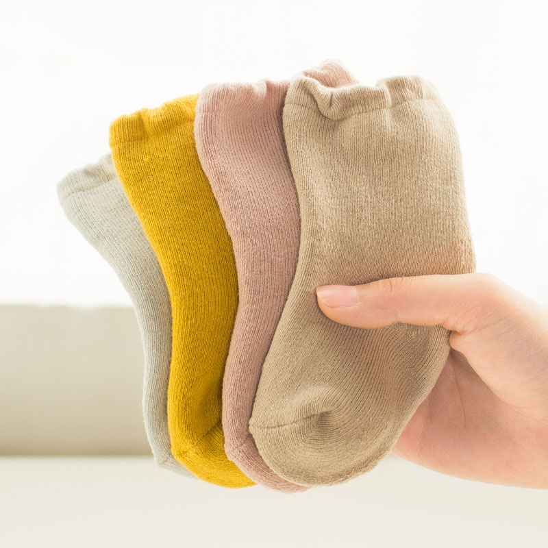 5 Paren/partij 0-36 Maanden Baby Winter Effen Sokken Mooie Zachte Pasgeboren Peuter Baby Kids Meisjes Jongens Antislip sokken