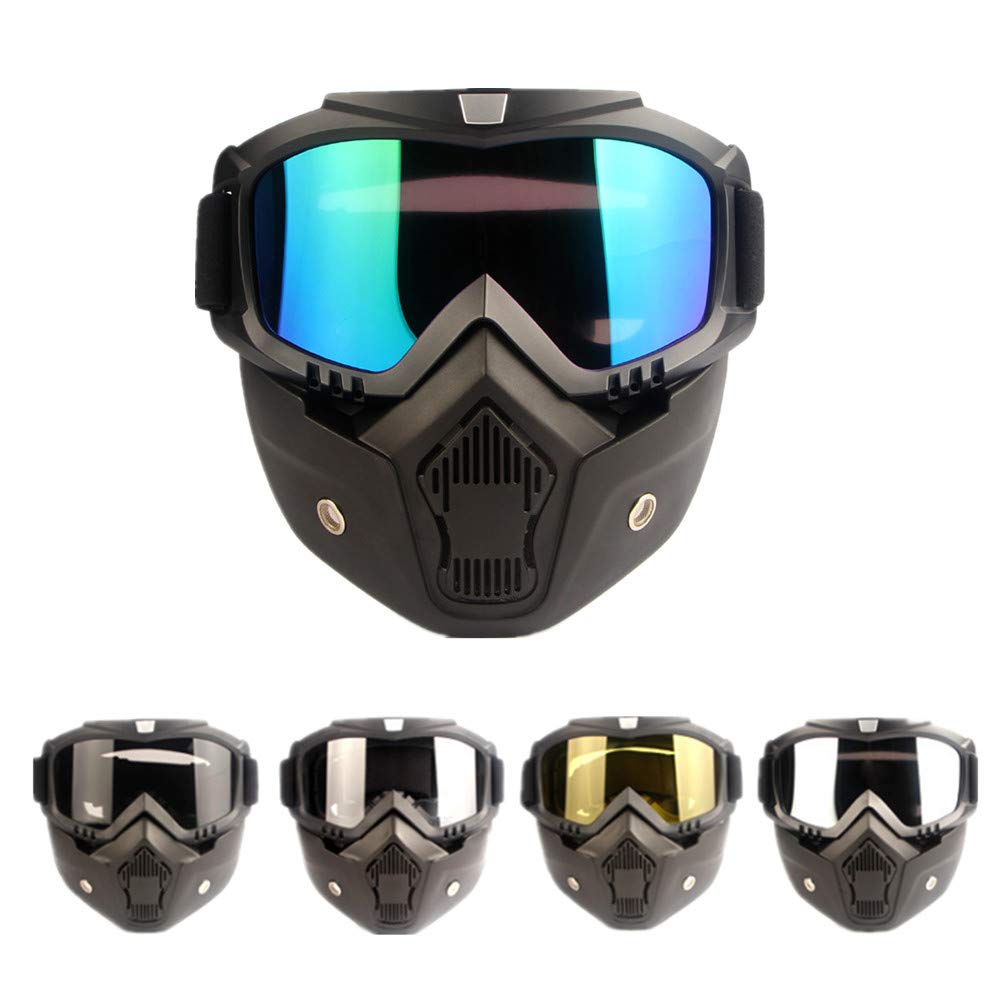Unisex Skiing Goggles Modular Mask Detachable Mouth Filter Men Women Ski Snowmobile Snowboard Goggles Snow Winter Ski Glasses