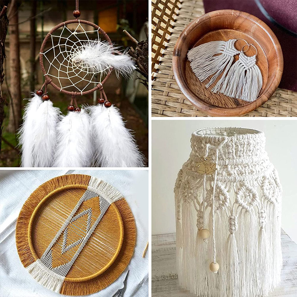 100M Zwart Wit Touw Katoen Bakkers Touw Perfect Voor Cadeaupapier Butchers Bakken Arts Ambachten Tuinieren Bruiloft Decor