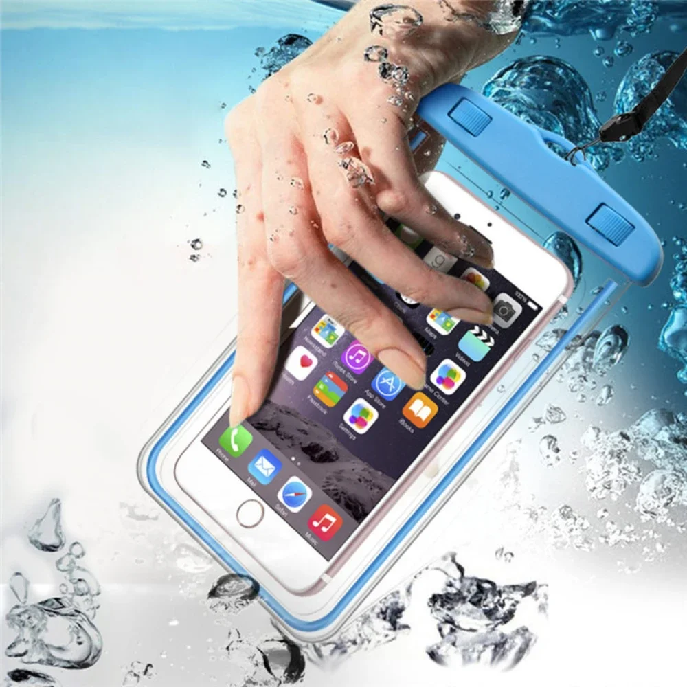 Summer Luminous Waterproof Pouch Swimming Gadget Beach Dry Bag Phone Case Cover Camping Skiing Holder For Cell Phone 3.5-6.5Inch