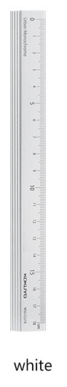 TUNACOCO Japanse KOKUYO WSG 19cm Vouwen Eenvoudige Heerser Leren Briefpapier Tekening opstellen regels Levert Qt1710141: silver