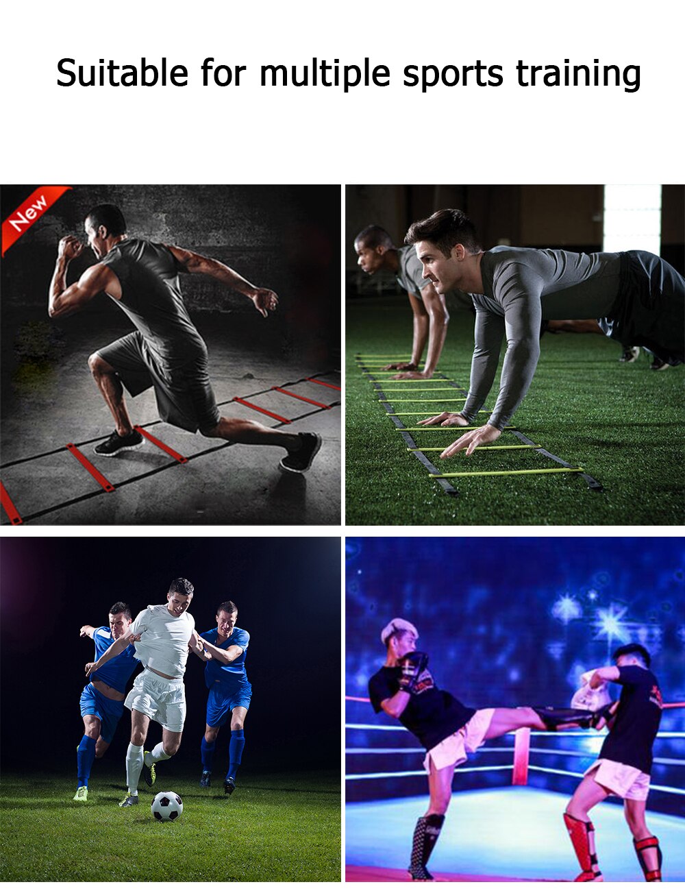 Adjustable Outdoor Durable Agility Ladder for Speed Training Fitness Football Agile Pace Soccer Football Training Speed Ladder