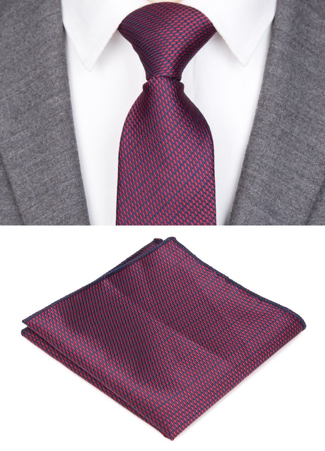 Herreslips kravatsæt jacquardternede slips til mænd stribet slips til bryllup afslappet jakkesæt smalt slips skjortetilbehør: Hvid