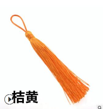 10 stuks handgemaakte kwastjes 16 cm borlas para coser diy kwastjes voor sieraden sleutel mobiele telefoon tas franje rand kwastjes hanger: Oranje