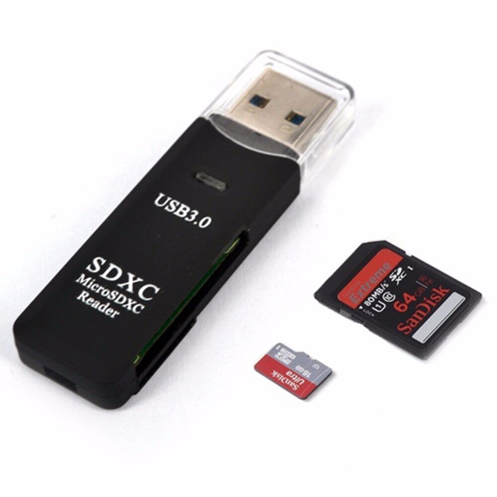 USB 3.0 Memory Card Reader Superspeed 2-Slot USB Card Reader Adapter for SD,TF,micro SD, SDXC, SDHC