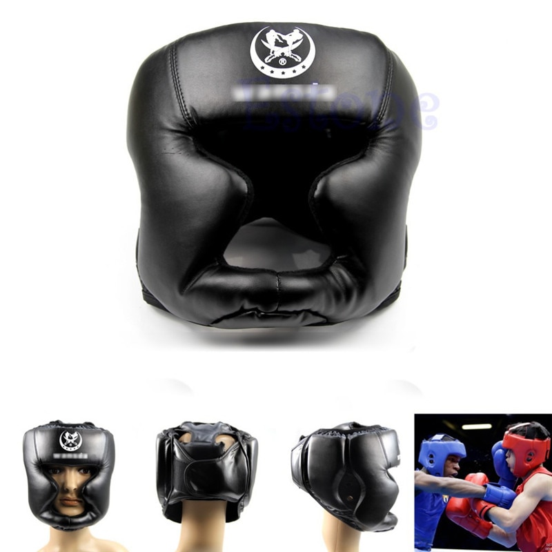 Zwart Goede Hoofddeksels Hoofdbeschermer Trainning Helm Kick Boxing Gear Y51D