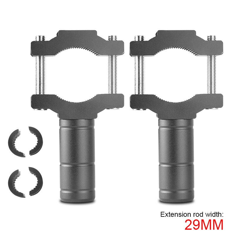 Racbox 29mm Motorfiets Extension Bar Beugel aluminium Motor Off-Road Spotlight Vork Handvat Beugel Vaste Lamphouder: 2 pcs