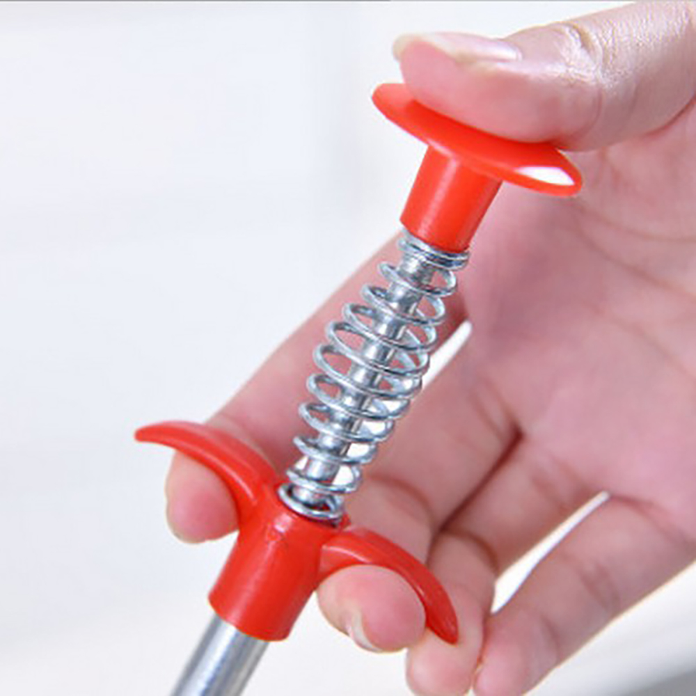 Pipe Unclogging Sewer Pickup Four-Claw Bendable Spring Spring Pipe Dredging Tools For Kitchen Water Pipe Sink Toilet Dredging