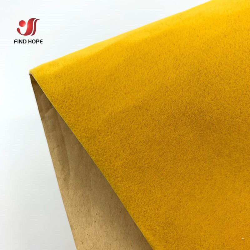 Revêtement en papier velours auto-adhésif 40cm x 150cm, pour tiroir à bijoux, autocollant en tissu coloré, bricolage: YELLOW