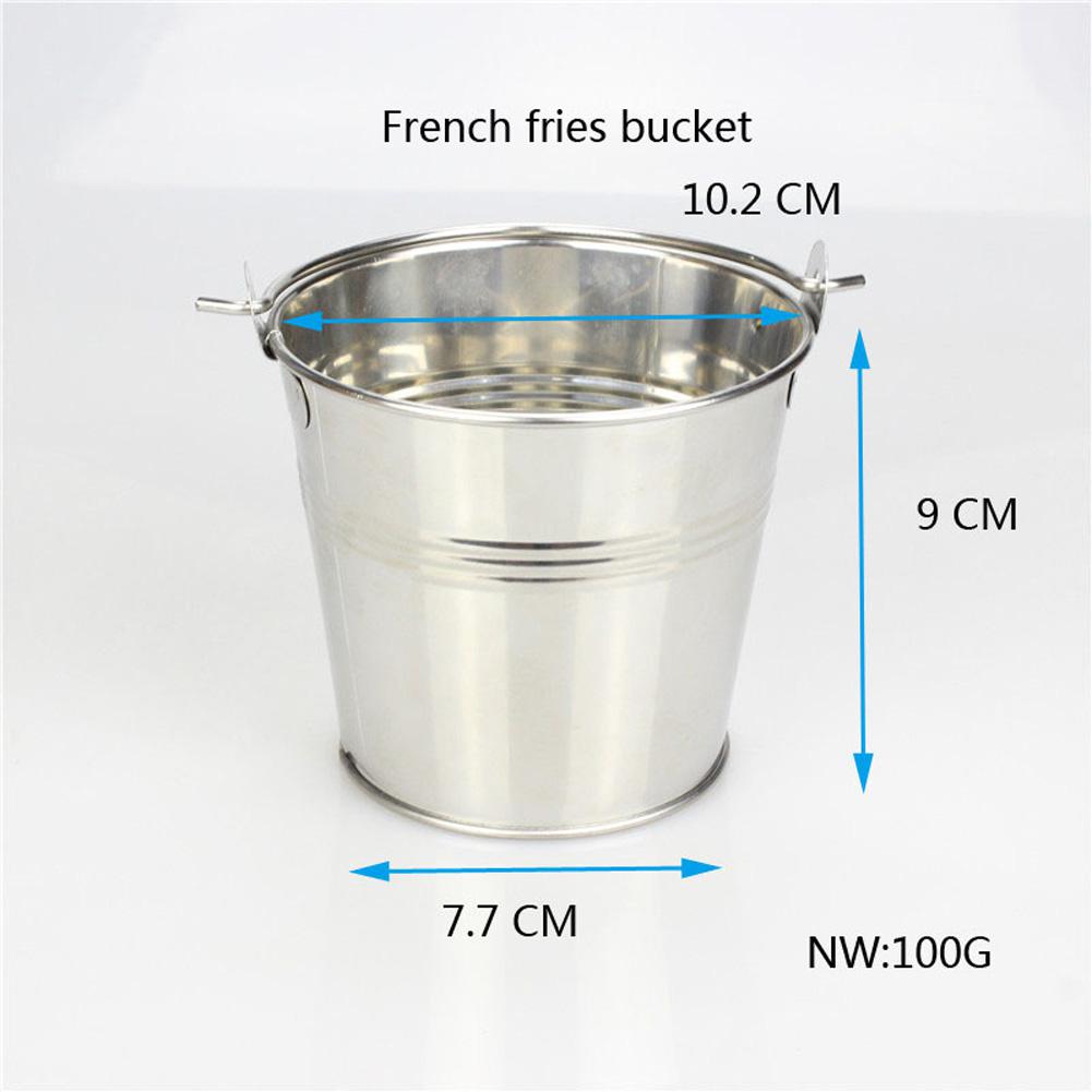 Stainless Steel Mini Bucket Snack Barrel Icing Bucket French Fries Tin Pails Ice Bucket Wedding Birthday Party Favors