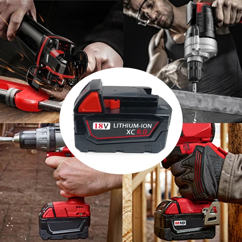 Batterie au Lithium 18V batterie Rechargeable originale 12Ah pour outil électrique Milwaukee M18 XC M18B2 M18B4 M18B5 Batteries avec chargeur