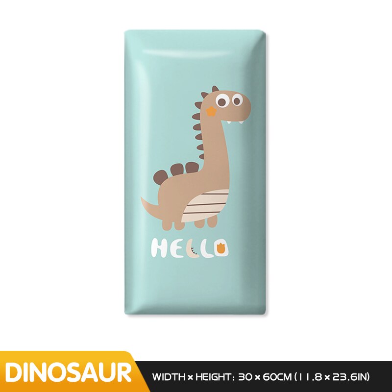 3D Anti Collision Leuke Dinosaurus Zachte Muurstickers Voor Kinderen Kamers Decor Prinses Kamer Nursery Zelfklevende Plint Decoratie: Dinosaur