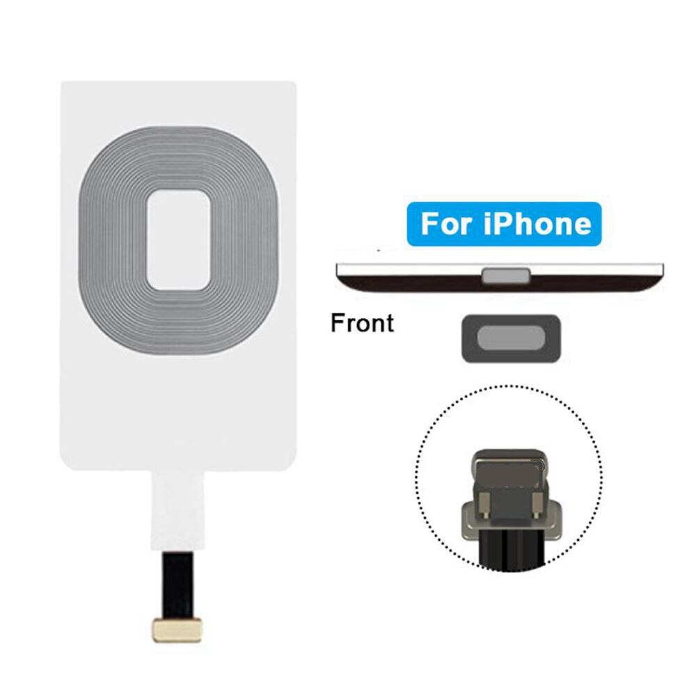 Cargador inalámbrico de escritorio para iPhone 6, 6S, 7 Plus, adaptador receptor de carga inalámbrica rápida para Samsung A50, A70, A40, A10, A20