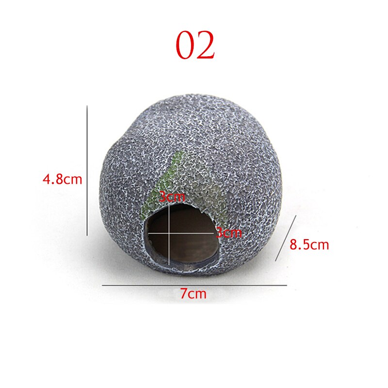 Hiding Cave Aquarium Turtle Reptile Hiding Habitat Basking Hide Habitat Decor Reptiles Terrarium Aquarium Landscaping Fish: 2