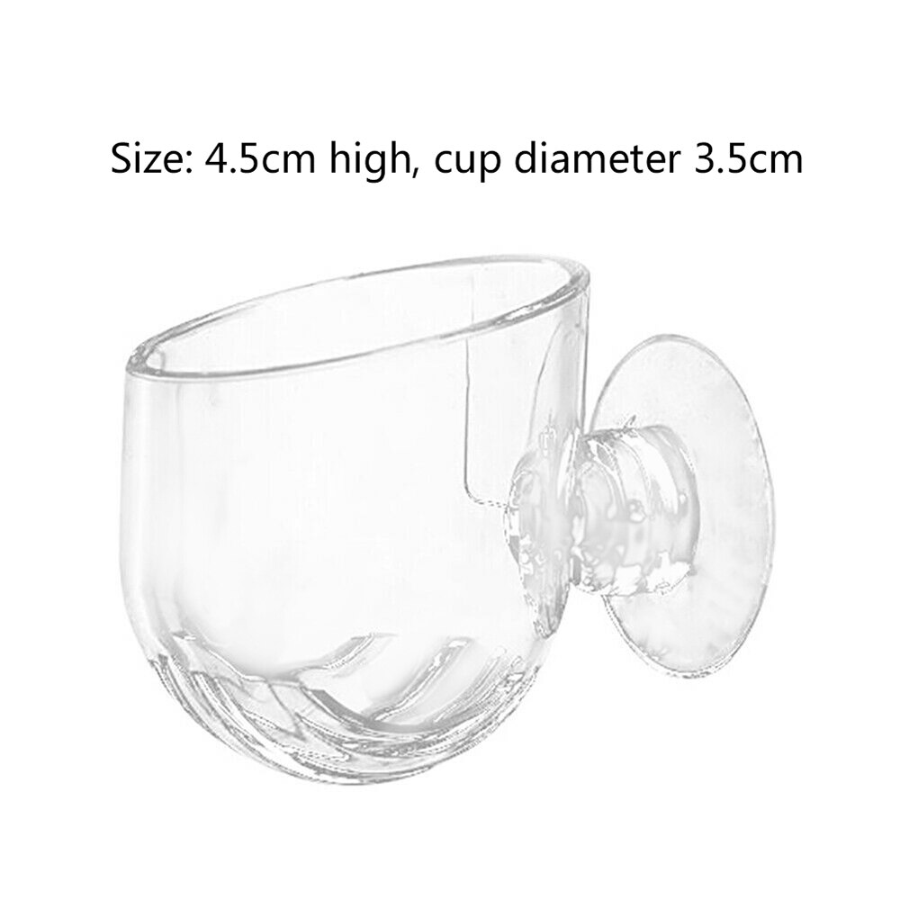 2pcs Aquarium Fish Tank Fish Feeder Glass Plant Cup Red Worm Feeding Suction Cup Food Container Aquarium Accessories