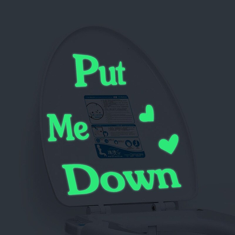 Zet me neer glow in the dark toilet sticker