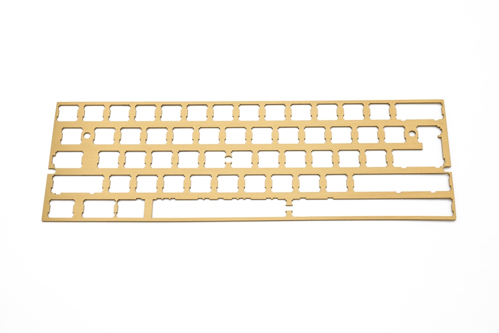 Brass Plate for Mechanical Keyboard with oxidation resistant coating brushed tech xd60 xd64 xd75 xd84 bm43 xd68 gh60 bm60 iso