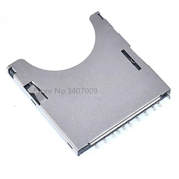 10PCS/Lot SD Card Connector 2 in 1 Card Slot Self Push/Pop-up 10P
