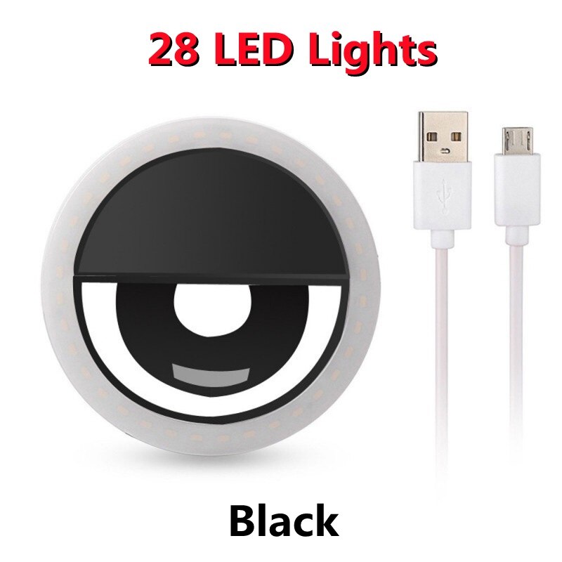 LED Ring Flash Universal Selfie Light LED portatili per telefoni cellulari lampada per Selfie anello luminoso Clip per iPhone 13 X XR Samsung