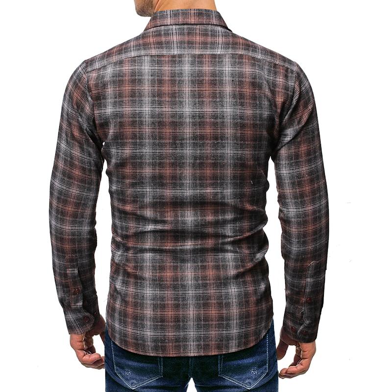 Camisas de algodón para hombre, camisas de algodón entalladas, camisas de algodón 65% informales con bolsillos dobles, camisas sociales, blusa de talla grande