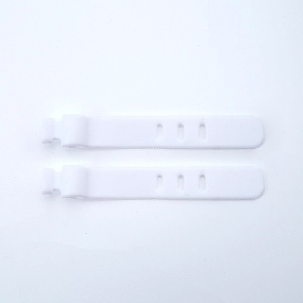 Silicone Tie Cable Organizer Phone Cable Multipurpose Winder Holder Clip For Mouse Earphone Wire Organizer 2Pcs/Lot: 2PCS White