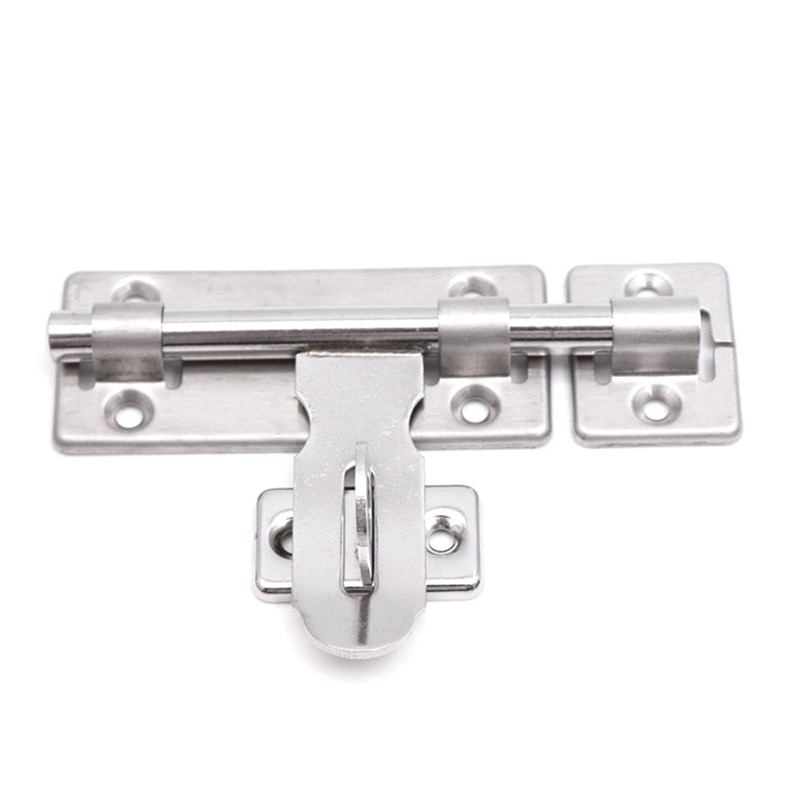 Vacclo Stainless Steel Door Latch Sliding Lock Window Drawer Cupboard Lock Barrel Bolt Latch Padlock Clasp Furniture Hardware