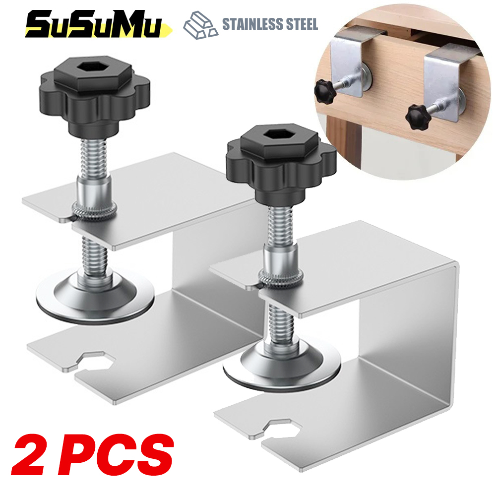 2 Stuks Houtbewerking Jig Kast Gereedschap Stalen Lade Paneel Clips Meubelen Accessoires Front Installatie Klemmen Handje