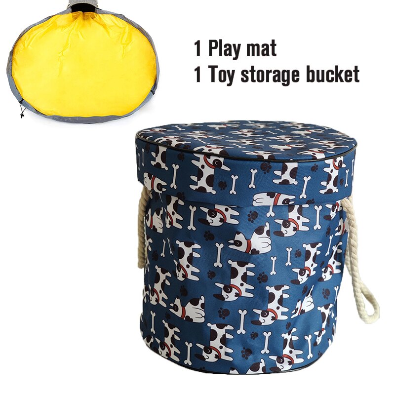 Tapis jouet sac de rangement blocs jouets sacs tapis de jeu sac jouets Slideaway nettoyage et stockage conteneur organisateur multifonctionnel 1.5m: A03