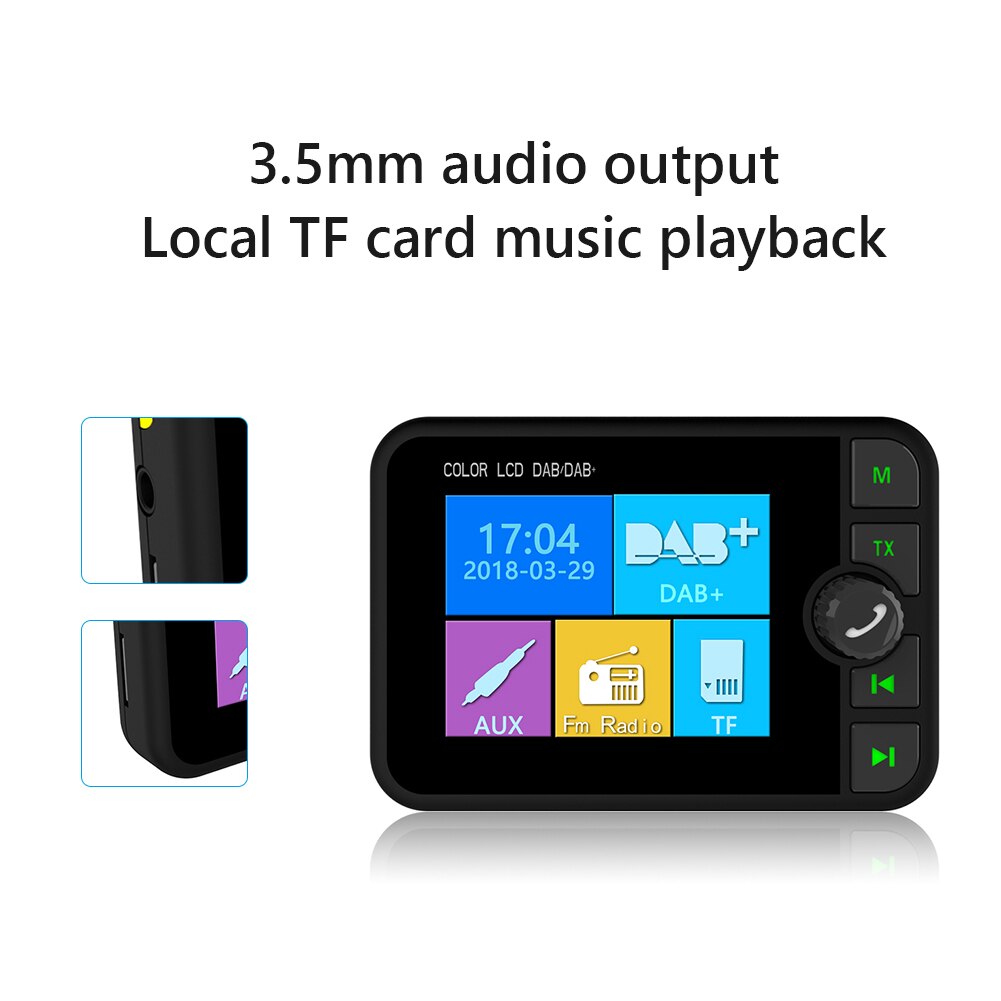 Portable Digital Radio Bluetooth-compatible 5.0 2.4 Inch LCD Display DAB/FM Receiver Rechargeable Lightweight Home Radio - View #4