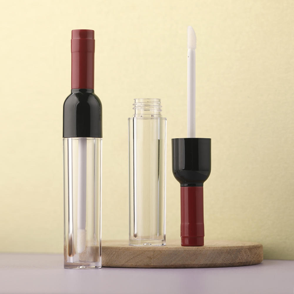 5-7ml Leere Wein Förmigen Lippe Glanz Rohr Lippenstift Rohre Silber/Gold/verrotten/Rosa Reffilable flasche Kosmetische Verpackung Container: Jujube