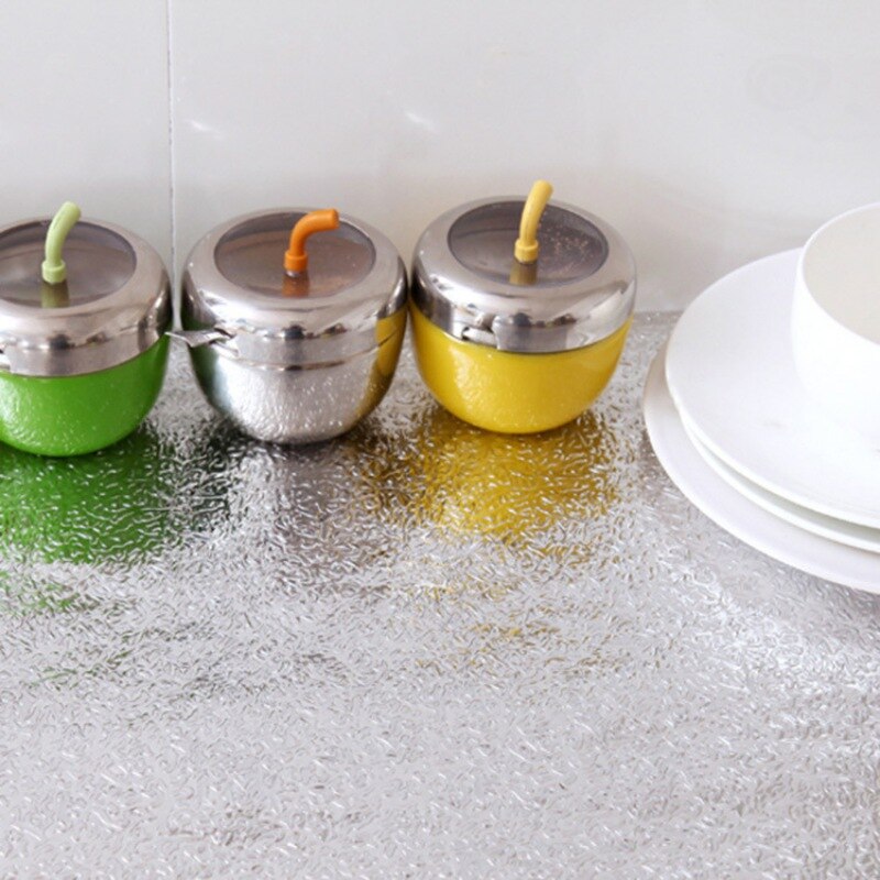 High Temperature Resistant Aluminum Foil Stickers Oilproof Waterproof Self-Adhesive Kitchen Backsplash Wallpapers Stove Sticker