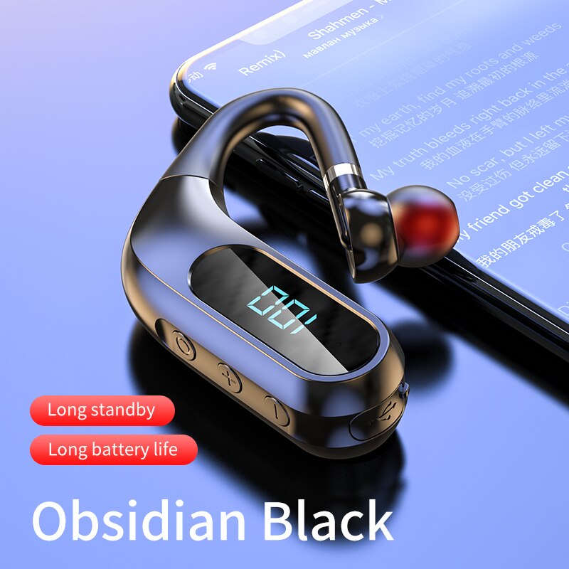 KJ10 wireless 5.0 Bluetooth noise cancellation headset with display technology full Bluetooth headset audiophile headphones: Default Title