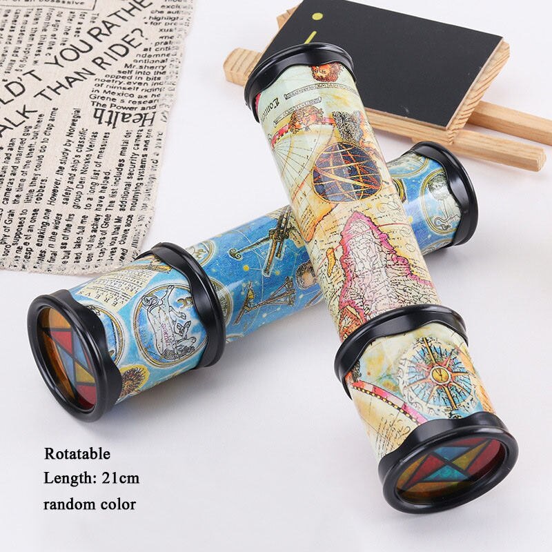 1 PCS Kaleidoscopes Kinder Spielzeug Skalierbare Erweiterte Rotation Einstellbar Kaleidoskop Phantasie Farbe Welt Pädagogisches Spielzeug Für Kinder: AB54527