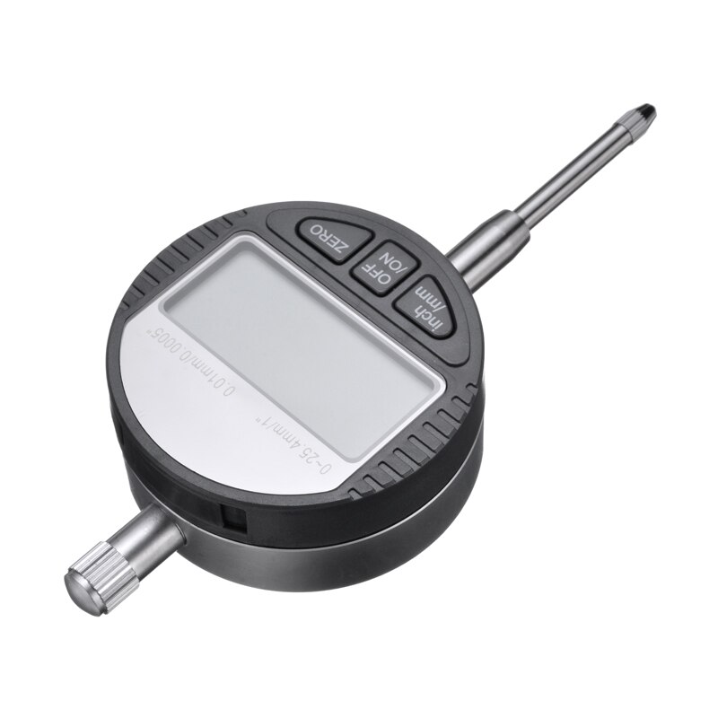 Digital mätklocka indikator 0.01mm/0.005 " display 1.5v elektroniskt mätverktyg 0-12.7mm/0.5 " 0-25.4mm/1 "