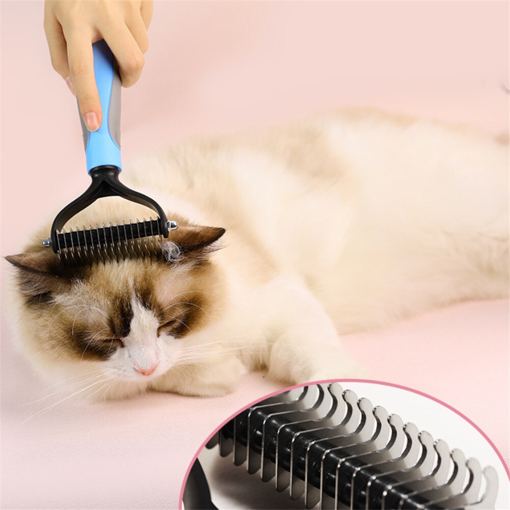 Perro de eliminación de pelo peine pelo de gato cepillo aseo herramientas Clipper pelo perro gato cepillado de pelo peine para cachorro pequeño suministros para perros mascota