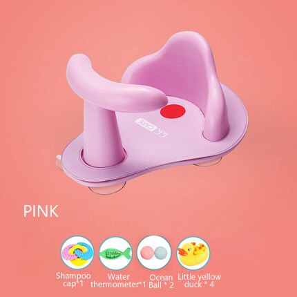 Baby Bathtub Ring Seat Infant Child Toddler Kids AntiSlip Chair Tub Seat Baby Bathtub Pad Mat Chair Baby Care Child Bathing Seat: pink accessory