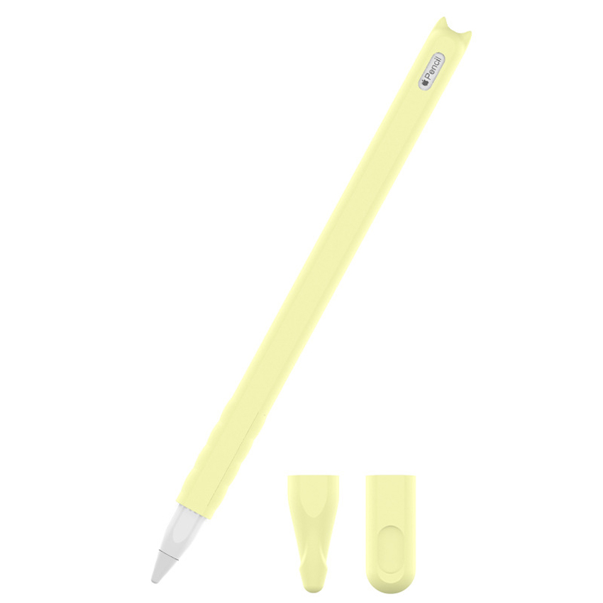 1PCS For Apple Pencil 2nd Gen Silicone Case Sleeve iPencil Grip Holder Pen Skin Cover 170mm: Yellow