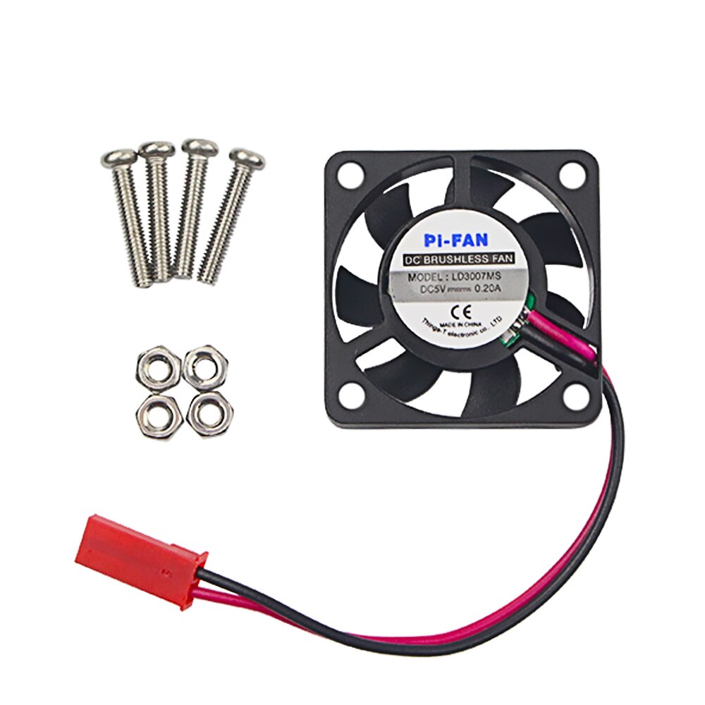 Elisona-caja de acrílico transparente, carcasa de piel, ventilador de refrigeración con juego de tornillos para Raspberry Pi 2 3 RPI Pi2 Pi3