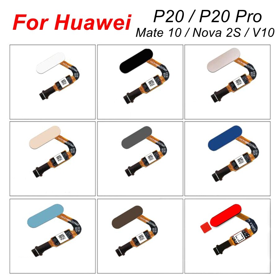 Fingerprint Scanner Button For Huawei P20 Pro Touch ID Sensor Flex Cable Home Return Key For Huawei Mate 10 Replacement Parts