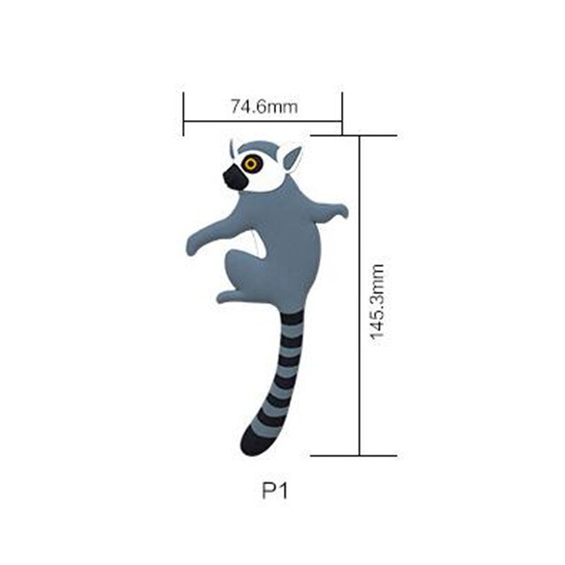 Mooie Animal Koelkast Magnetische Haak Sleutel Muur Houder Verwijderbare Keuken Haken Home Decor Sleutelhouder Diversen Organizer Hanger: P1