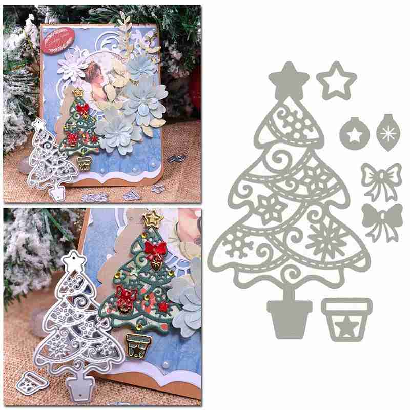 Christmas Tree Metal Cutting Dies for Craft Scrapbooking Embossing Stencil DIY Die Cut Card Decoration