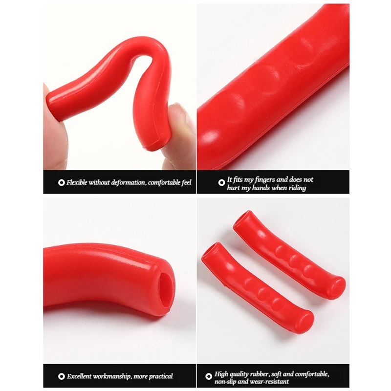 1 paire de manchons de couverture de poignée de frein de vélo, poignées de vtt en Silicone, couvercle de protection du guidon, équipement de cyclisme antidérapant, accessoires de vélo