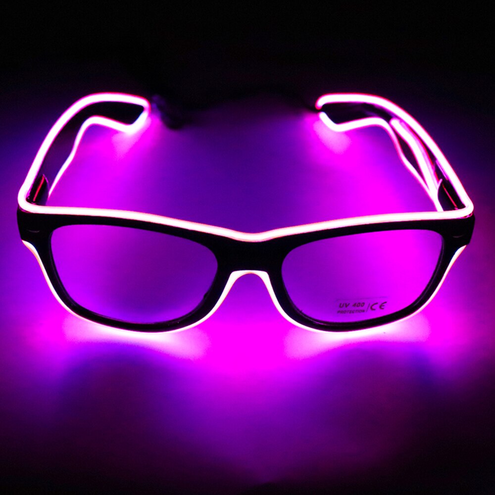LED Glasses Light Up Shades Flashing Luminous Rave Night Christmas Activities Wedding Birthday Party Decoration led glasses: Pink