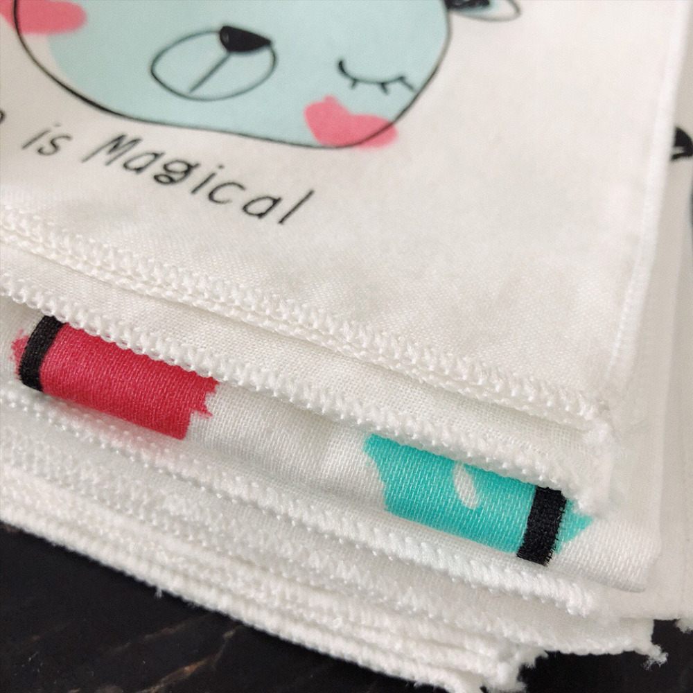 Kinder Baby Cartoon Handtuch Taschentuch Baumwolle Musselin Handtuch Taschentücher 4 Schichten Wischen Taschentücher
