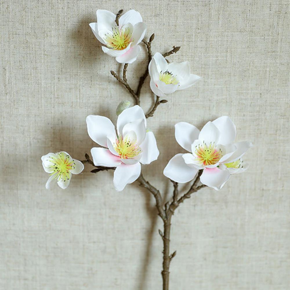 Diy Bruiloft Decoratie Kunstbloemen Simulatie Magnolia Nep Bloemen Home Boeket Faux Bloemen Tak