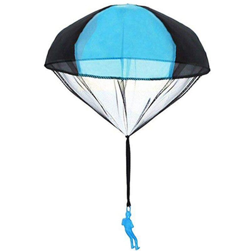 Hand Throwing Parachute Kids Outdoor Funny Toys Game Play Educational Toys for Children Fly Parachute Sport Mini Soldier Toy: Blue