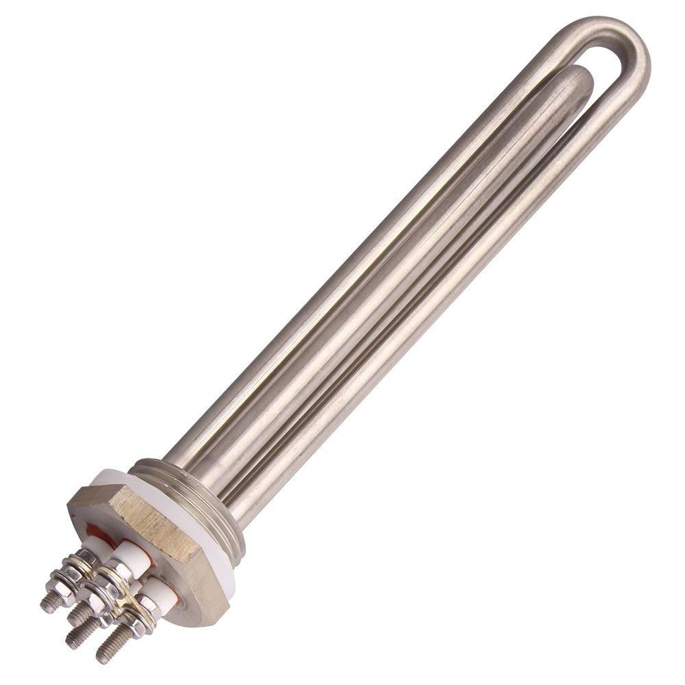 AIICIOO DN25 Stainless Steel Heating Element Immersion for liquid 1inch BSP Thread 32mm 12v 400w: heater only