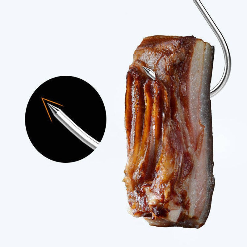 10X S Hook Metal Stainless Steel Iron Barbecue Iron Hook Hanging Sausage Hanging Turkey Hanging Roast Duck Meat Tool