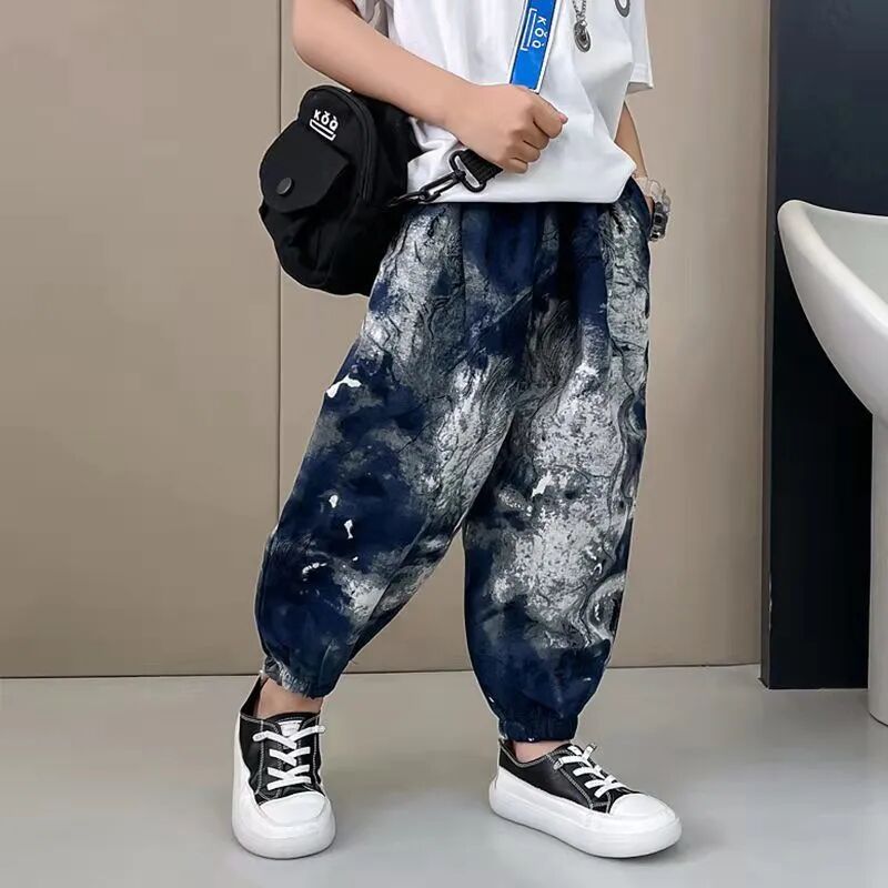 Zomer Kids Jongens Broek Tiener Kinderen Broek Jongens Dunne Katoen Linnen Casual Broek Anti-Mug Broek